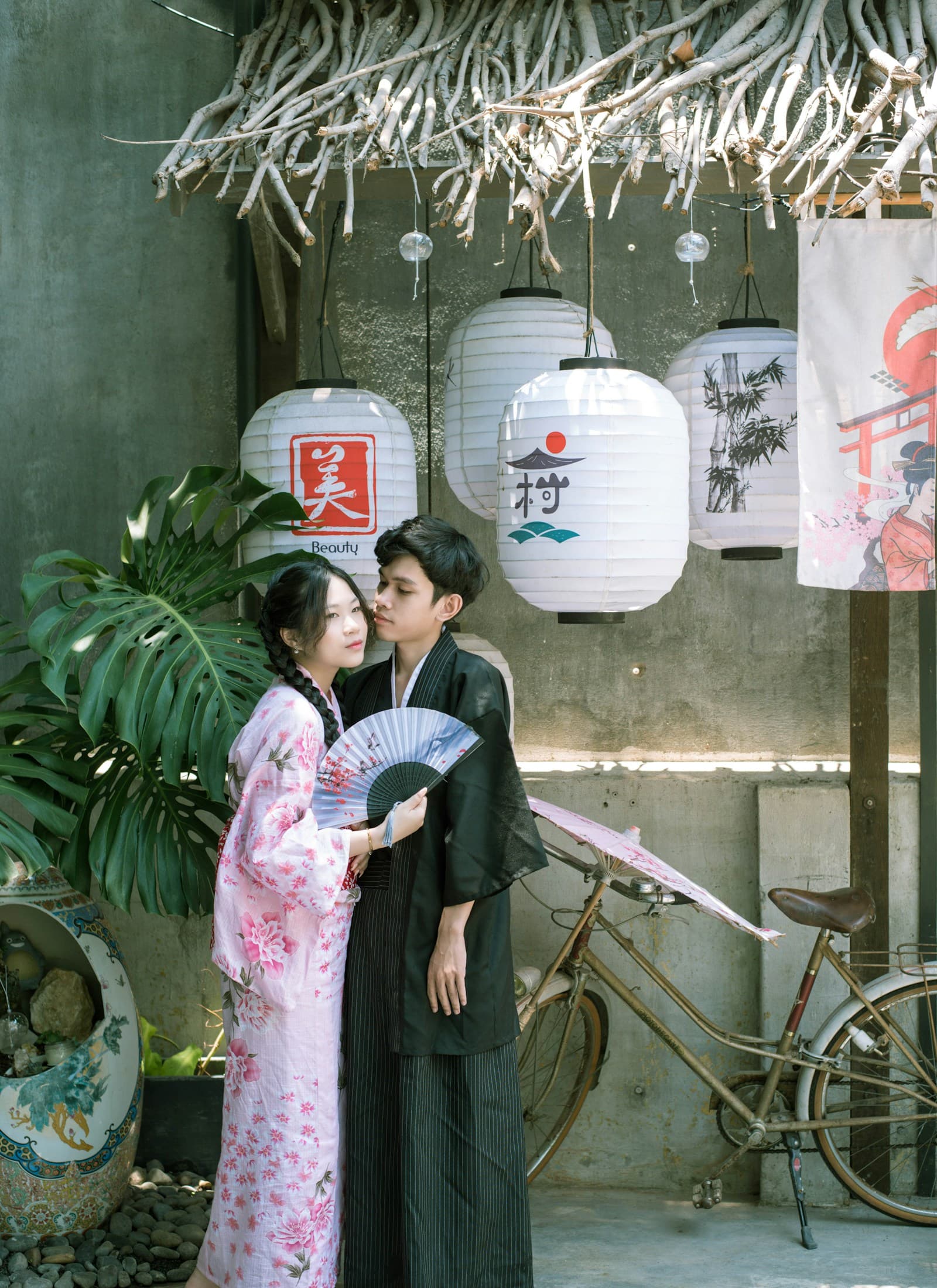 Couple posing for a portrait
